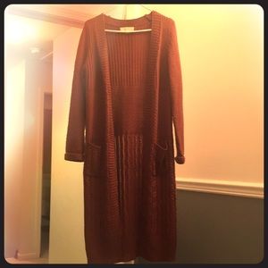 Burnt Orange long sweater with pockets